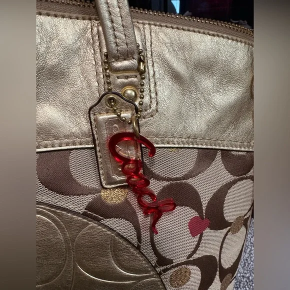 Coach Gold and Brown Tote Bag - Picture 11 of 16